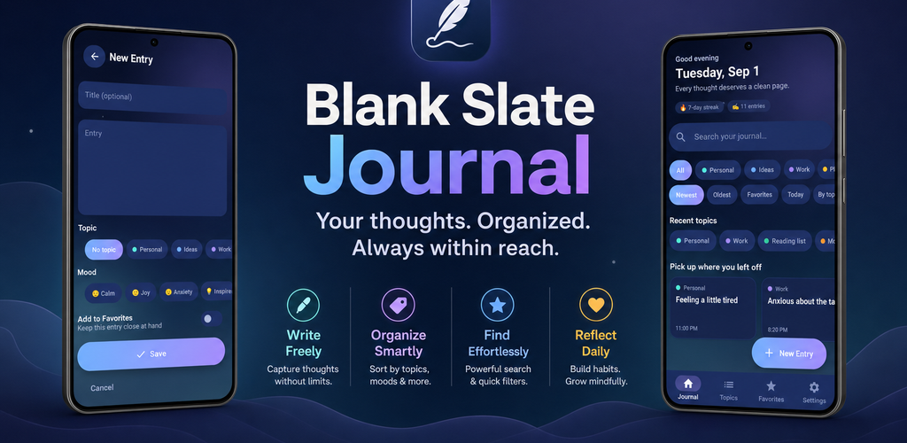 Blank Slate Journal promotional banner